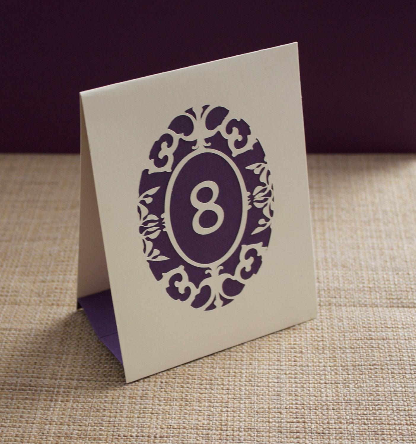 Oval Cameo Wedding Table Numbers As Seen On Style Me Pretty Blog / Wedding Table Cards / Wedding Table Markers