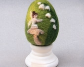 Needle Felted Egg - Lily Fairy - Easter Egg
