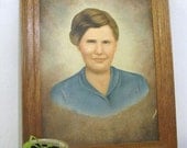 20% OFF SALE Vintage Framed Portrait Painting