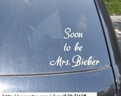 Mrs. Justin Bieber Car Sticker