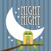 OWL Art for Kids Wall Print , Owl Art for Nursery - 8x10 Set of 2 - Night and Wakey