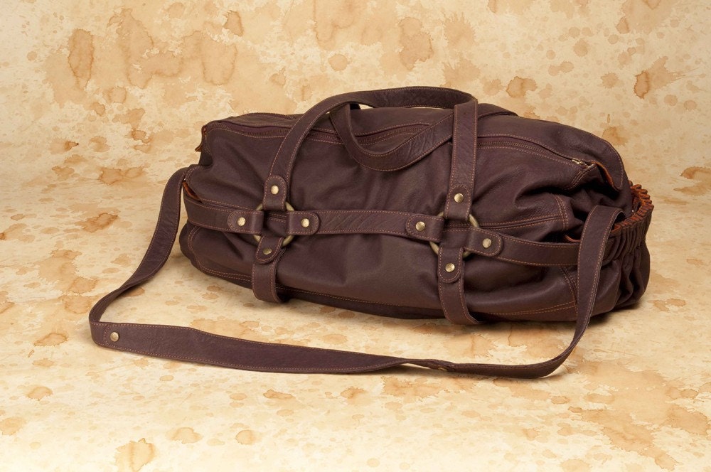 Slouchy Duffle- Leather Carry On Bag