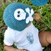 Red Skull and Crossbone Crochet Beanie Pirate Hat Halloween - Baby Toddler Children