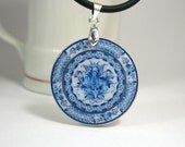 Blue White Gzhel Necklace, Russian Folk Art