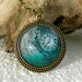 A letter Lost In Time, Bronze Plated Drop Cabochon Setting on a Chain