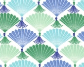 Good Fortune - Fans in Blue by Kate Spain for Moda Fabrics