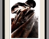SALEMS LOT gothic witch rust red statue home decor artist signed black and white Fine Art Travel Photography print 11x17