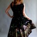 1950s hand painted mexican velvet circle skirt and top // vlv // The Phoenix She Rises