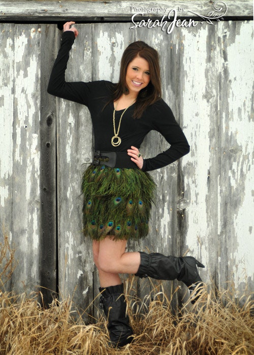 Teen Girls and Childrens Peacock Feather Skirt