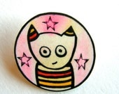 Le cat brooch. Cute fashion jewelry.