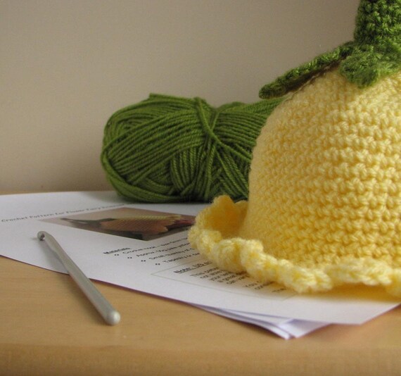 Crochet Pattern for Flower Fairy Primrose Hat in 4 sizes - INSTANT DOWNLOAD .pdf