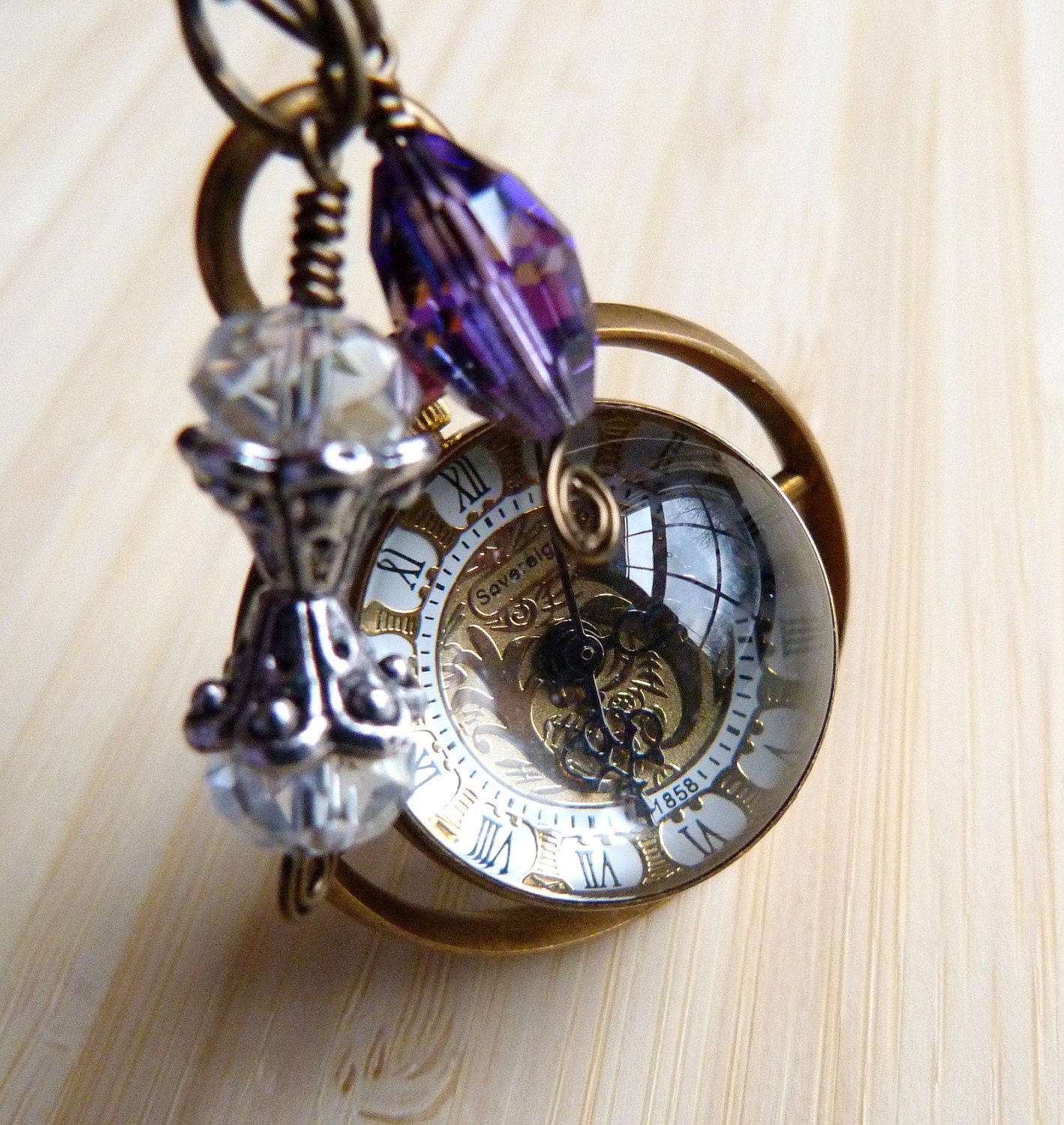Time Turner - Harry Potter Inspired Steampunk Orb Watch Necklace