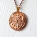 Harry Potter inspired - Hogwarts Crest - Hand Stamped Copper Necklace