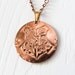 Harry Potter inspired - Hogwarts Crest - Hand Stamped Copper Necklace