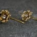 Gold Blossom Earrings, Flower Gold Earrings,Rose Gold Earrings,Crystal Earrings, Wedding Jewelry,wedding Earrings