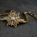 Gold Bracelet, Gold Filigree Flower Bracelet ,Wedding Gold Bracelet, Bridal Pearl Bracelet ,Wedding Bracelet ,Flower Bracelet