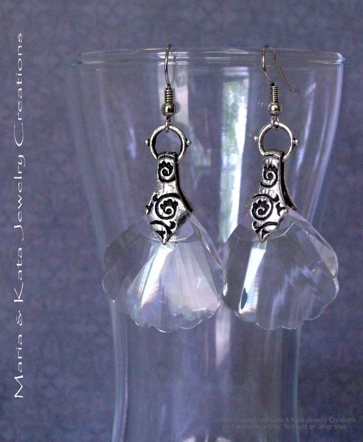 White Bridal or Formal Wear Earrings 1