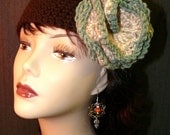 4 STYLES to chose from- Stylish but warm handmade crochet hats with crochet flower(s)
