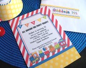 Printable Train Party Invitations w/ matching Envelope Address Wraps Il_170x135