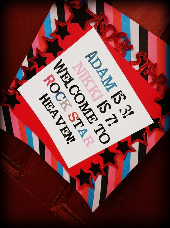 Rock Star Party Custom Door Sign Il_570xn