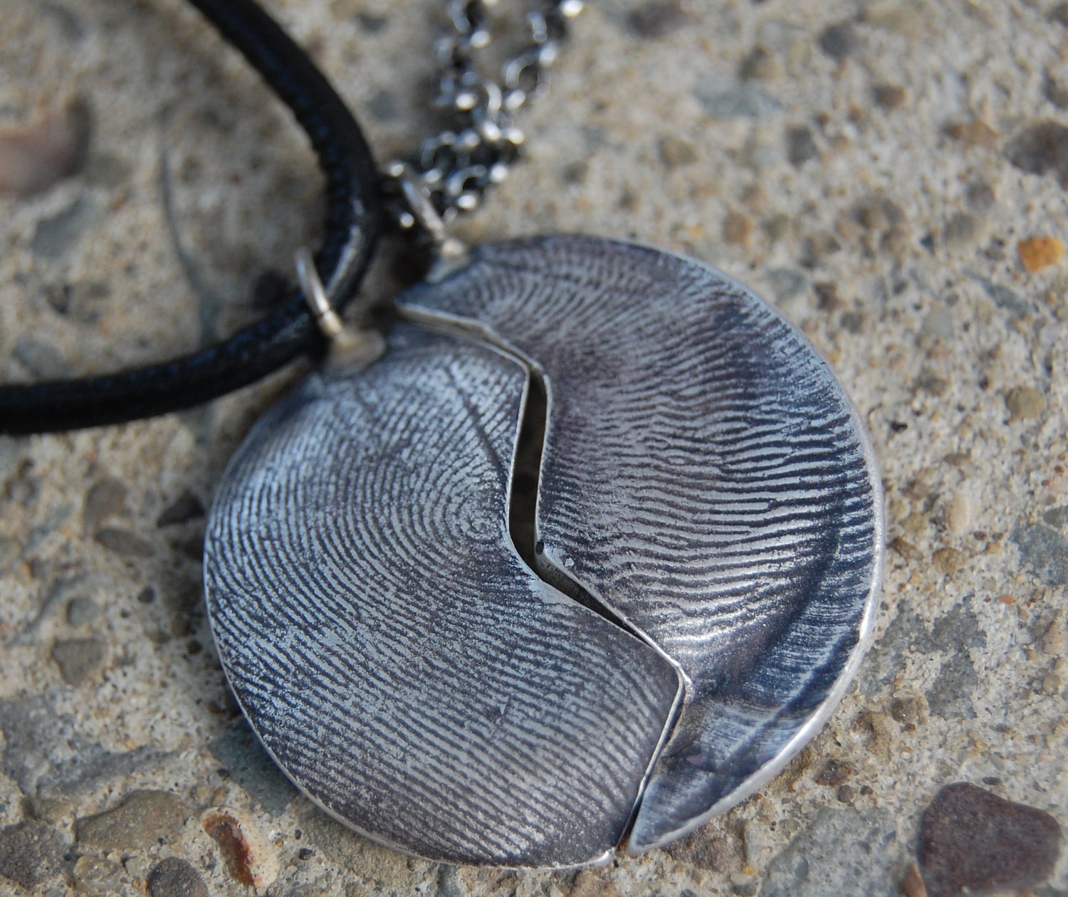 Best Friends Forever Custom Fingerprint Necklaces - TWO Personalized Necklaces
