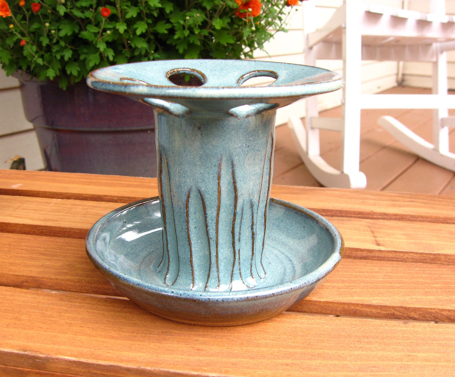 6 Slot Toothbrush Holder in Green MADE TO ORDER