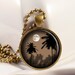 Mocha Sunset Resin Pendant Picture Pendant Photo Pendant Resin Picture Pendant C166B