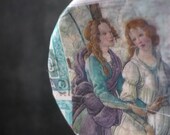 Botticelli " Vénus et les Graces" - Adjustable Ring - Collage vintage postage stamps - Ready to Ship - OOAK