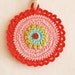 Ama - Crocheted Pendant - Crochet Jewelry - Original Piece (only one made in these colors)