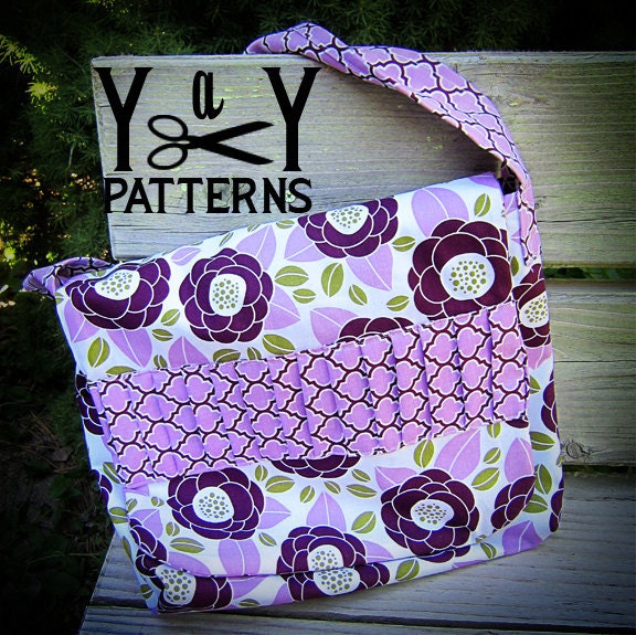 PDF Pattern The Uptown Messenger Bag from Yards and Yards, Tutorial and Instructions, Easy and Beautiful