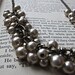 Mocha Pearl Cluster Necklace