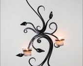 FREE SHIPPING Hand Forged Iron Vine Scrollwork Sconce by VinTin