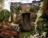 Garden Cottage - Original Photograph 8x10 - Beautiful Unique Stone Walls Fantasy Landscape Home Decor Wall Art