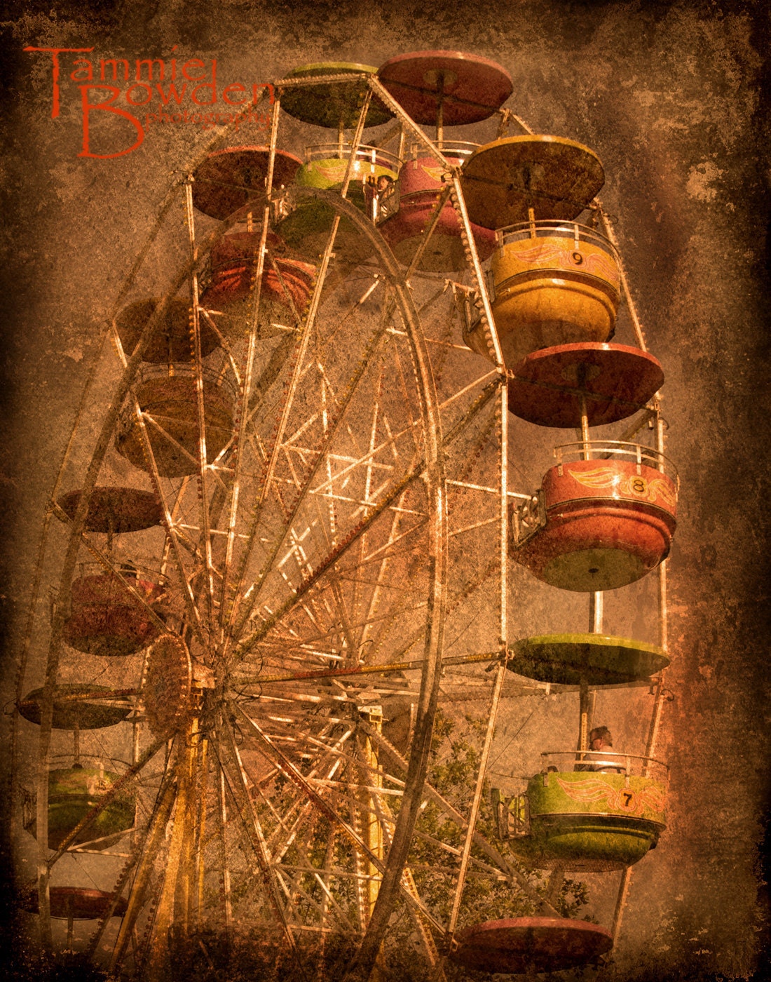 Set of 3 Carnival Prints - 11x14 Original Photographs - Vintage Antique Style Nostalgic Sepia State Fair Amusement Rides Instant Decor