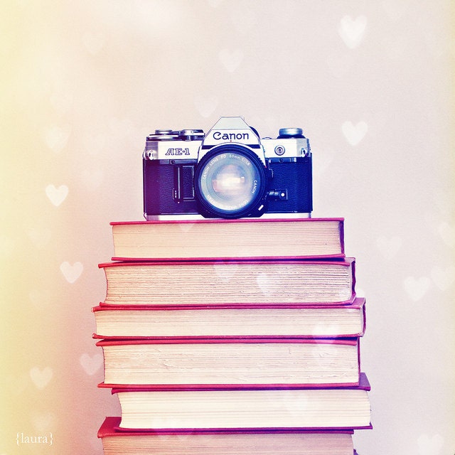 Camera Photograph - Vintage Canon AE-1 - Vintage Inspired and Dreamy - Surreal Art - Home Decor - Fine Art Photography - "RETRO LOVE"