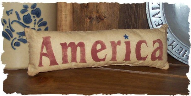AMERICA Primitive Americana Colonial Pillow Cupboard Tuck