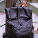 Square Shape Leather Backpack - Dark Brown