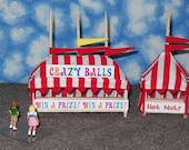 O Scale Carnival Game/Concession Tent Set- Crazy Balls