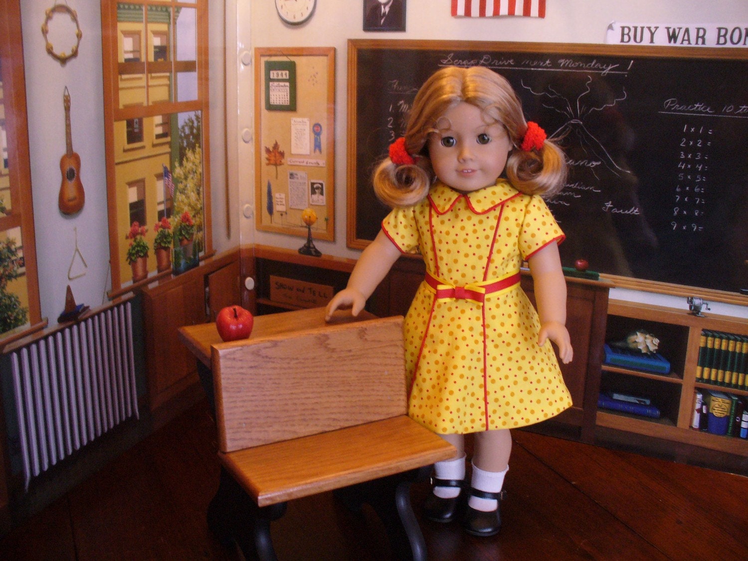 Doll Clothes Patterns, School Days '40's Favorites No 1016