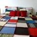 SALE Upcycled Felted Patchwork Sweater Quilt - Queen Reversible, eco-friendly (was 520.00)