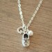 A Tiny Baby Shoe - ALL Sterling Silver Customizable Initial and Birthstone Necklace