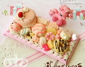 PORTFOLIO - Pink Chocolate Bar with Big Macaron Decoden NDS case Best Seller