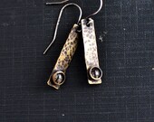 Curio . Hammered Earrings . by Mad Tea Garden