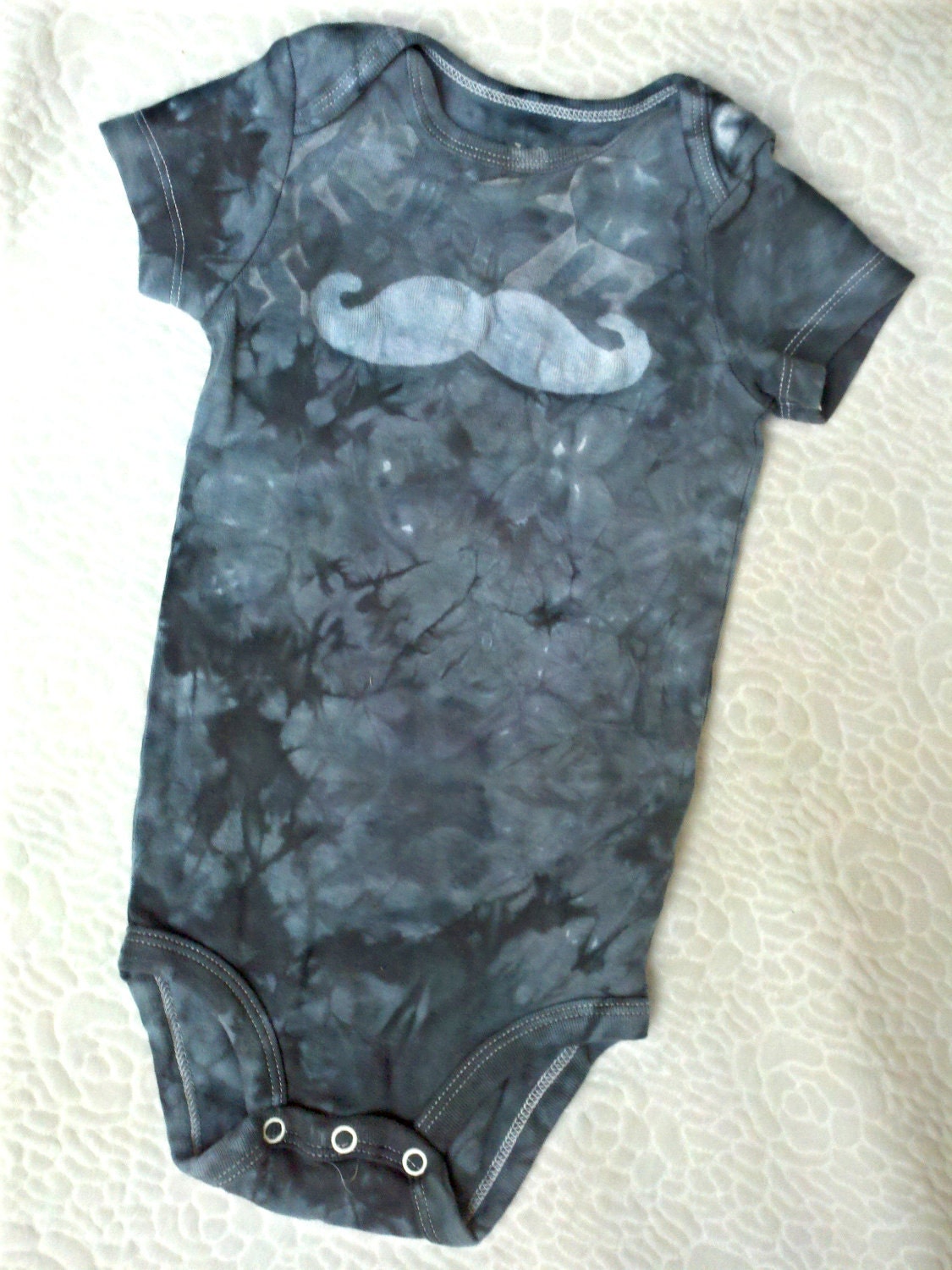 Mustache Baby Batik Tie Dyed Bodysuit, Size 18 mos