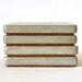 Concrete Coasters with dark blue and light blue tile inlay