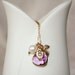 Customize Leaf Initial Orchid Necklace, Lilac Briolette, Freshwater Pearl, Monogram, Wedding, Personalized Gift, Bridesmaids, Valentines Da