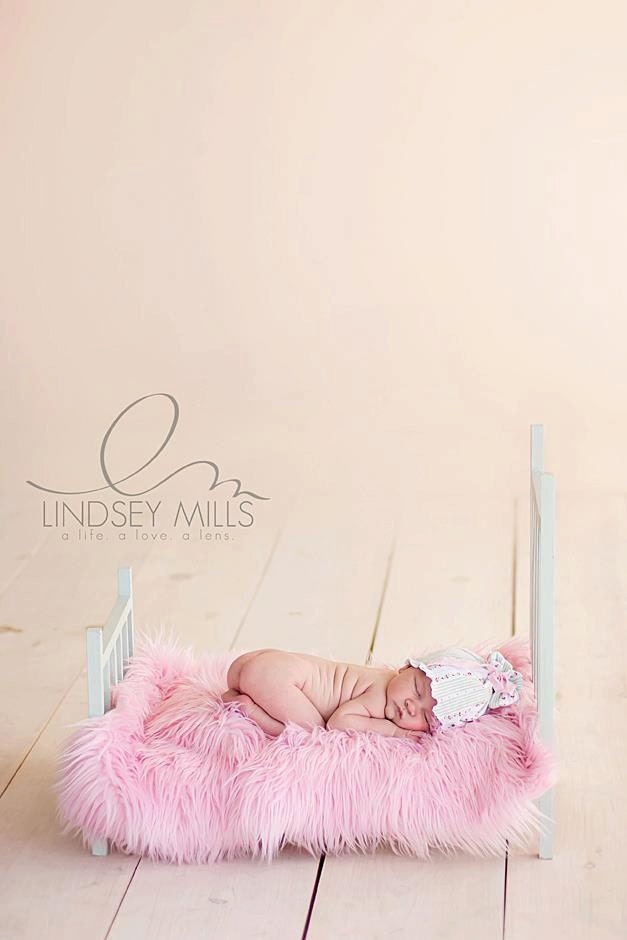 SALE - Soft Pink, Cozy, Cuddly Faux Fur Nest - Perfect Newborn Photography Prop - Plush Long Pile - LeightonHeritage