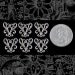 Silver Ornate Filigree Heart Connectors Set of Six  S:3C04