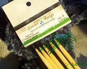 Bamboo 7 inch double point knitting needles, set of 5, assorted sizes