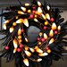 Halloween Black Feather Wreath- Candy Corn Galore - 
